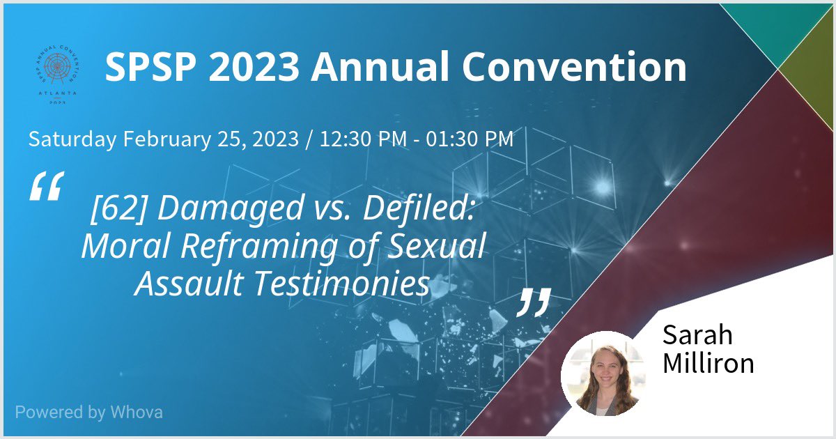 sgmilliron's tweet image. For those at #SPSP, drop by my poster today from 12:30 to 1:30!!!!!