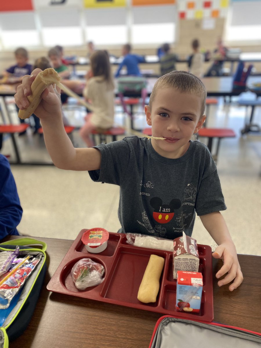 The Bosco sticks were extra cheesy this week! It looks like Paxton was sure enjoying them!