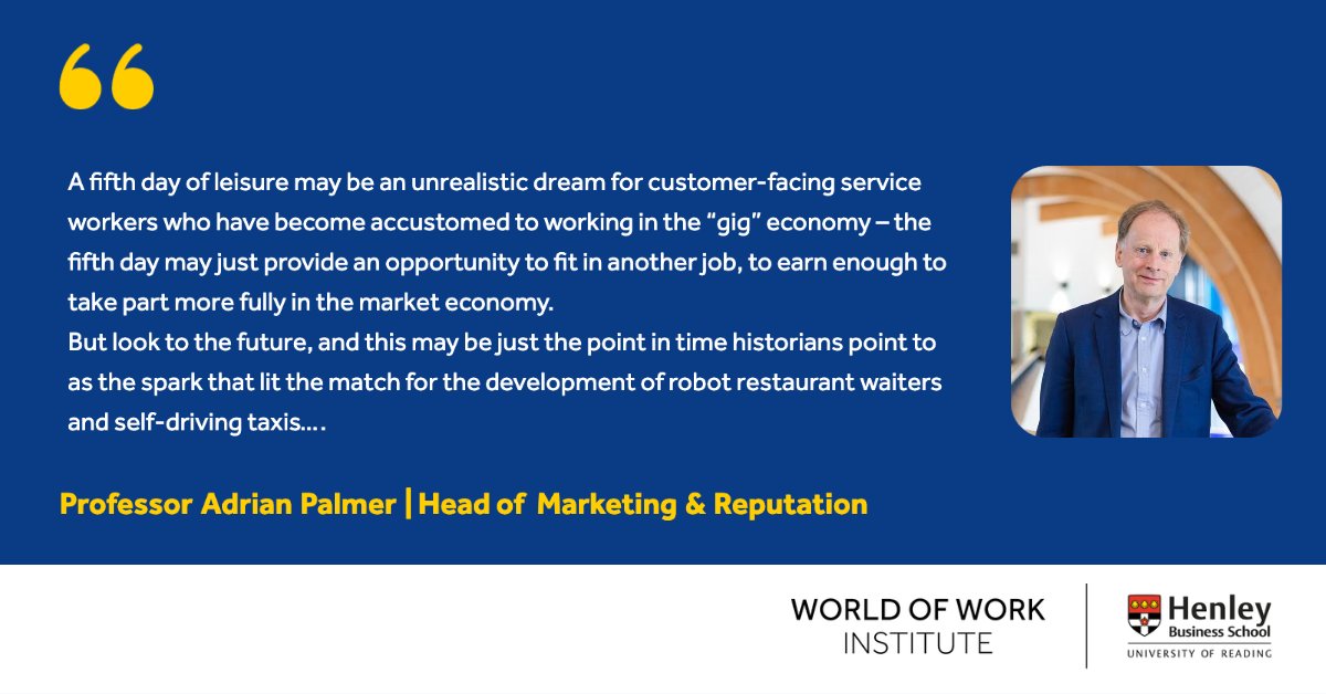 The service sectors have a long record of adapting working policies to the customer. Will a four-day work week be the exception? Professor Adrian Palmer explores in our latest Leading Insights. hly.ac/3IOydz3