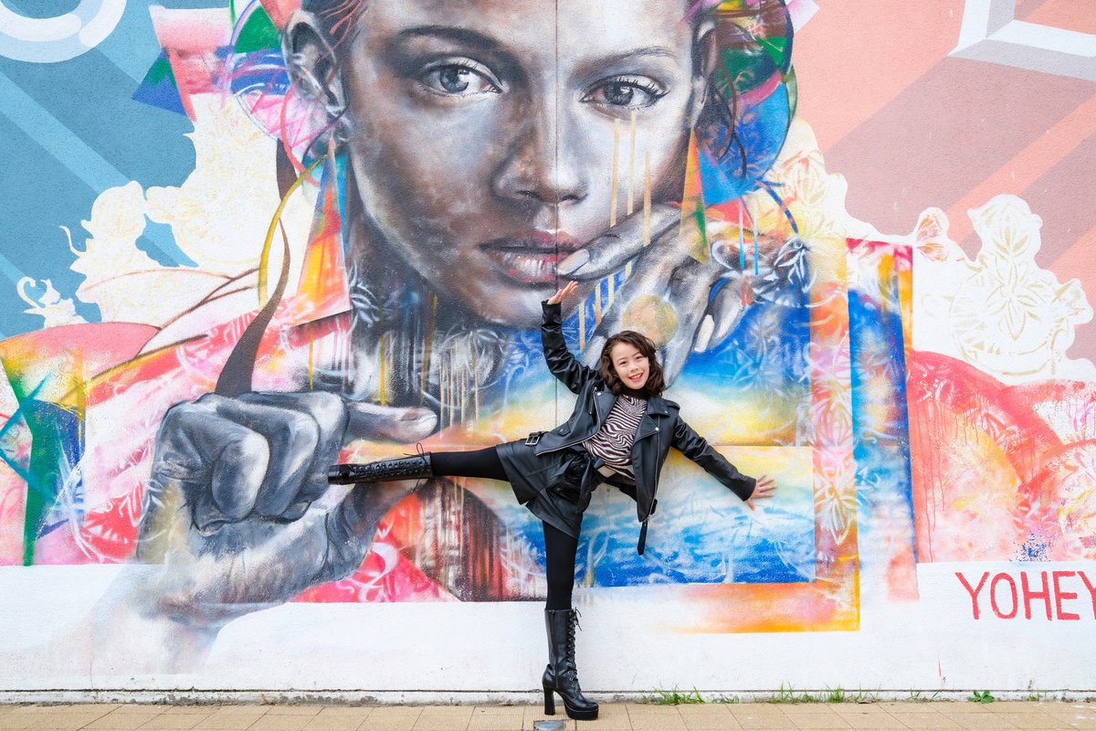 2525arisa2's tweet image. @ryu_cosportrait さんに教えて頂いた壁画でこのはしゃぎ様！さっきまでのクールな人は一瞬でお笑いに変身😆
また行きたいな〜
#KOBE #ロケーション撮影 #mixmodel