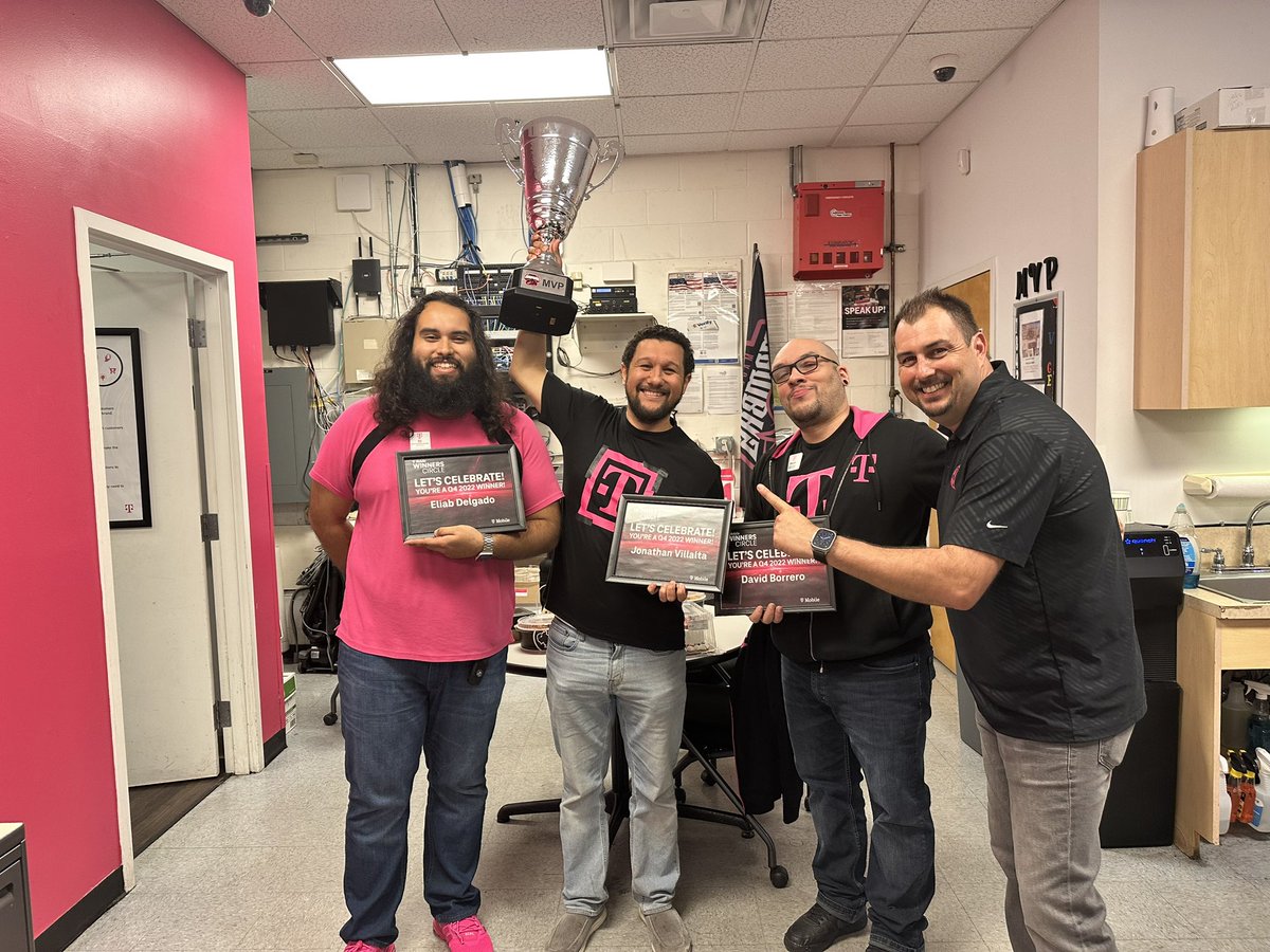 Im going 2 miss this team. We accomplished big things in Q-4.Tier -2 HV -Winner Circle & most importantly we created a culture where the team can do their best work. I can’t take the credit - Q-4 was all @magentaeli and Ken. @magentaeli you are potential realized - Feeling Proud