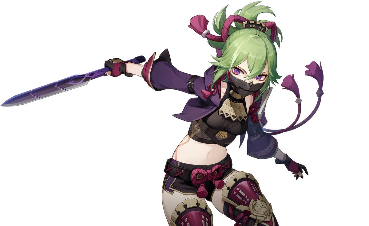 RennRenR's tweet photo. [18/21] #3 - #KukiShinobu 
1. She heals and keeps you alive
2. Applies off-field electro in AOE
3. Explodes your hyperblooms into 30k dmg
4. Can hold Fav.Sword/Sapwood Blade and Instructor set to support #Alhaitham in spread teams.

There's no excuse for not building her. https://t.co/WmItCTWQcg