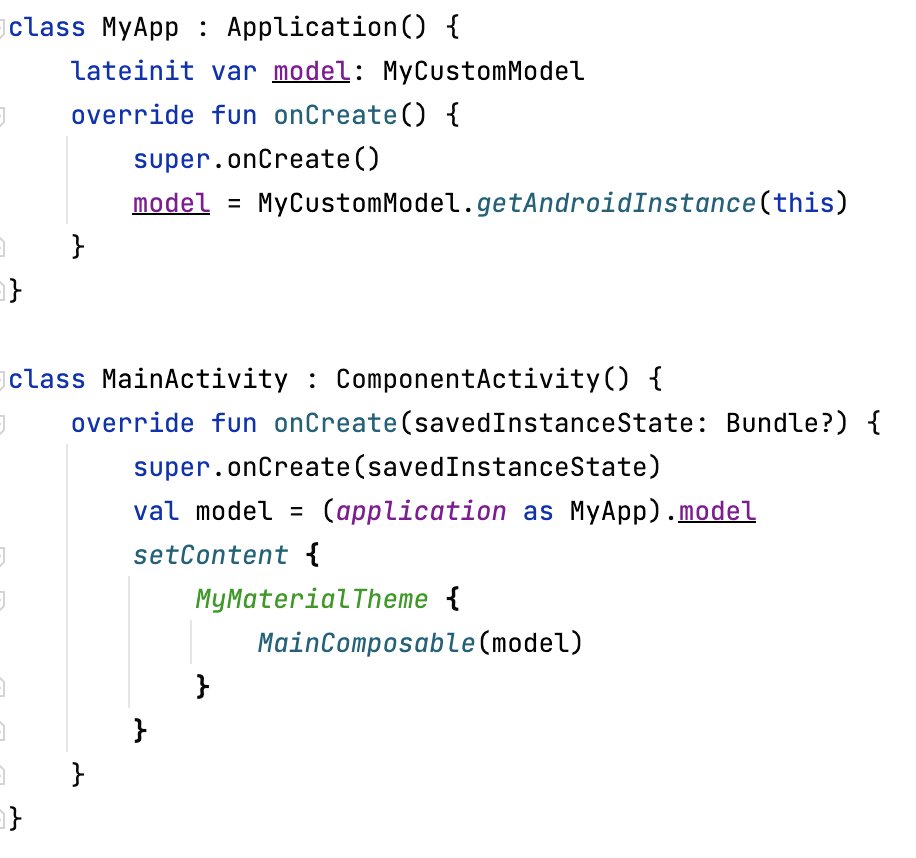 dbaroncellimob's tweet image. Can we summarize which are the main advantages of using an #AAC #ViewModel in an #Android #Compose app?
This is a Compose app, which doesn’t use the AAC ViewModel and stores its custom model (with data tree and event functions) in the Application. It seems to work with no issues