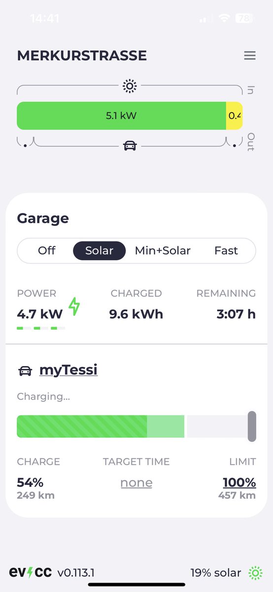 tbetulapendula's tweet image. I love to charge my car only with solar power #Tesla #evcc #Renewable_Energy