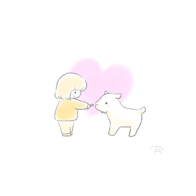 久しぶりにヤギに餌やり#育児日記 #育児絵日記 