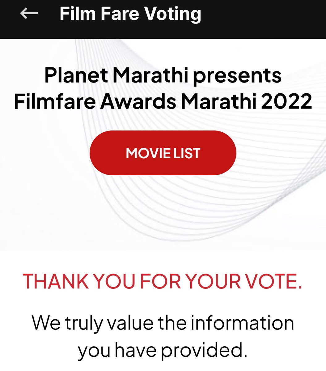 #FilmfareMarathiAwards2023 will be held in march 2023.
Voting lines are still open.💥

You can vote on planetmarathi app.☑️

It's time to bring the filmfare award home!✨🖤
#TejasswiPrakash #TejaTroops