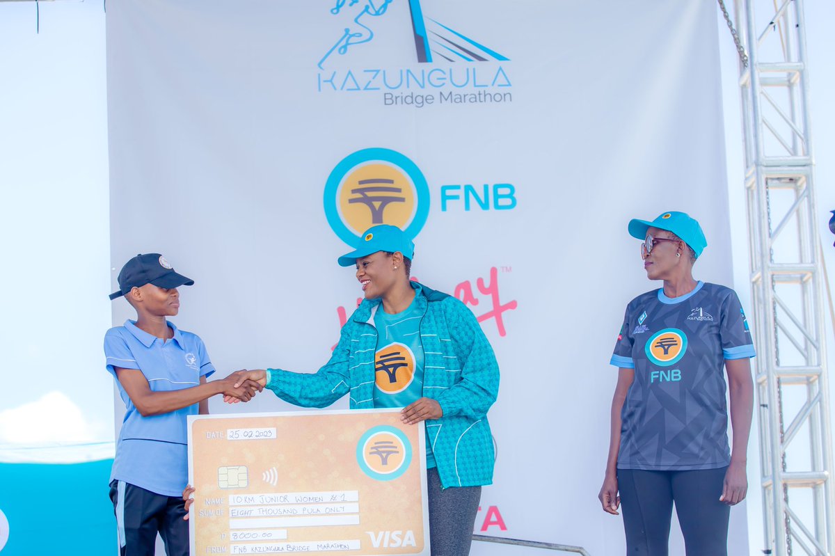 FNB_Botswana's tweet photo. Great job to all the participants of the FNB Kazungula Bridge Marathon!
We want to extend our heartfelt thanks to each and every one of you for joining us in this incredible event.
#RunWithChange
#RunWithFNB
#FNBKBM2023
#LoveFNB https://t.co/Y8rQe2rACS