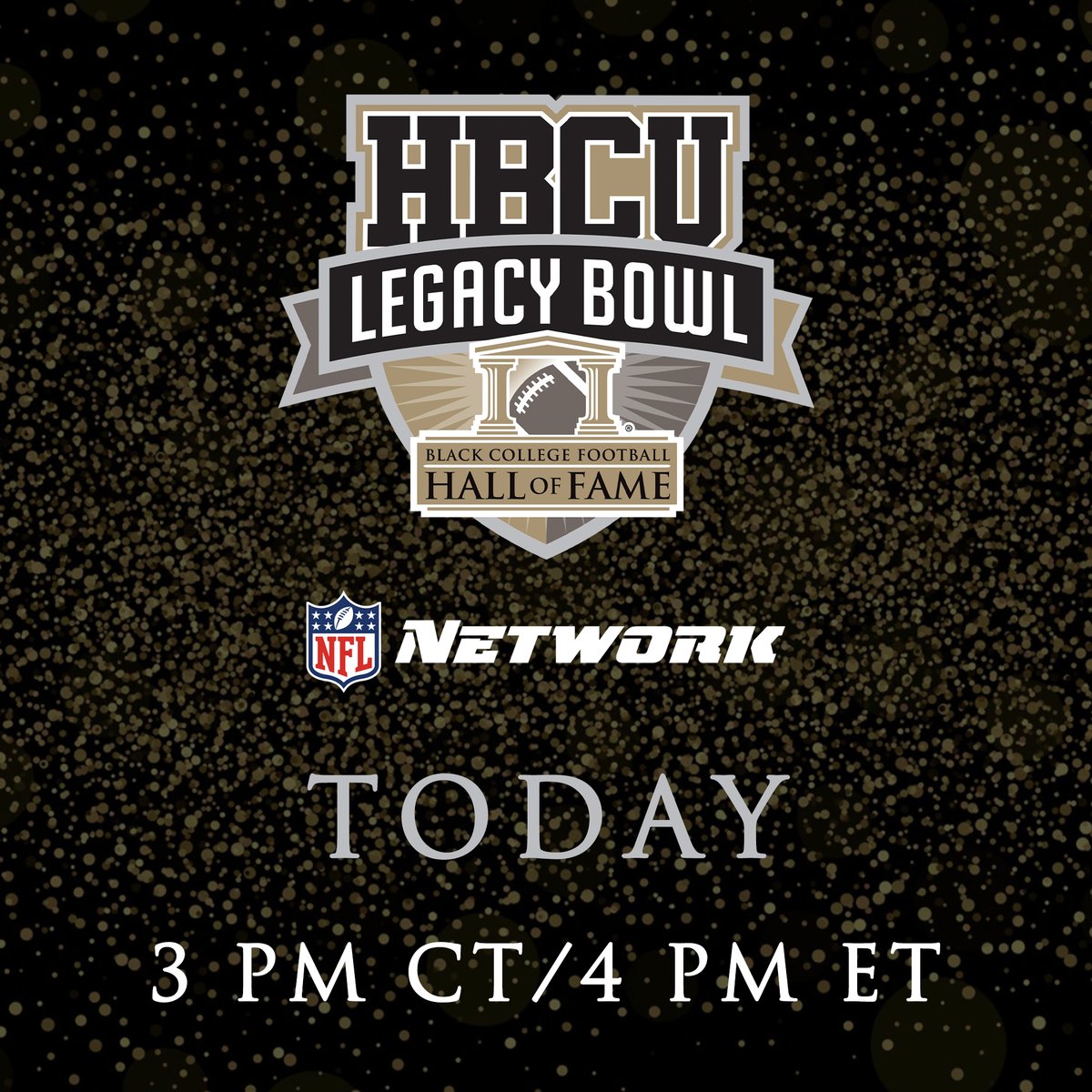 🚨 TODAY IS GAMEDAY! 

See you at Yulman Stadium!

🎟️ TICKETS:  HBCULegacyBowl.com

📺 <a href="/nflnetwork/">NFL Network</a>