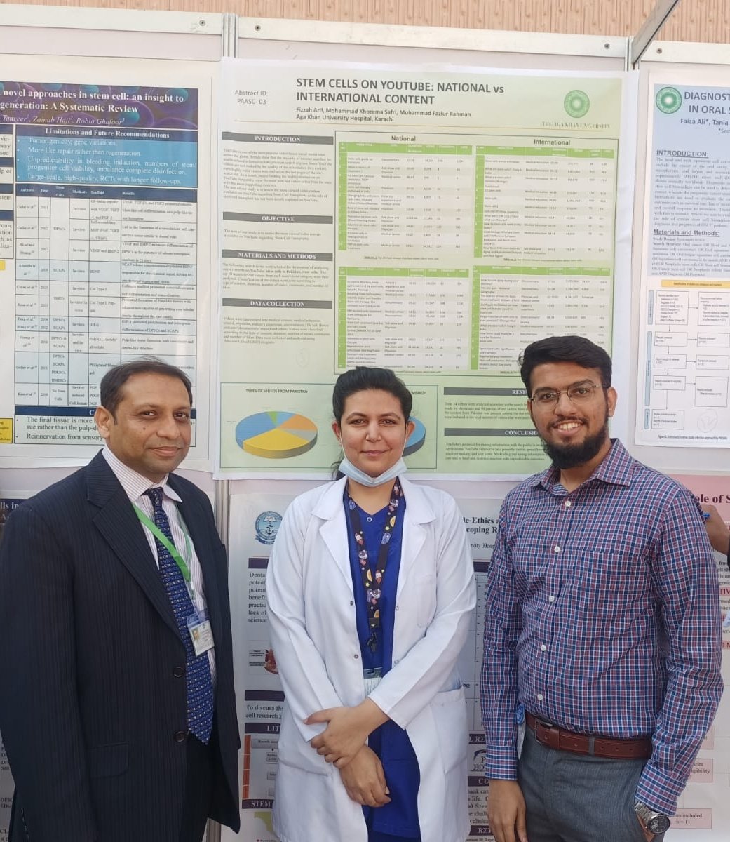MohammadSafri8's tweet photo. Presented my first ever poster at the 8th AKU Annual Surgical Conference on Stem Cells: A New Frontier in Surgery.
Proud to have won 3rd place among the posters! 
#8AASC #StemCells #Surgery https://t.co/EEy1JujliQ