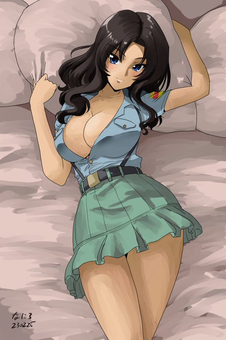 #週末ガルパンお絵描き120分一本勝負
#週末ガルパンお絵描き120分一本勝負20230225
青師団高校エル隊長! 