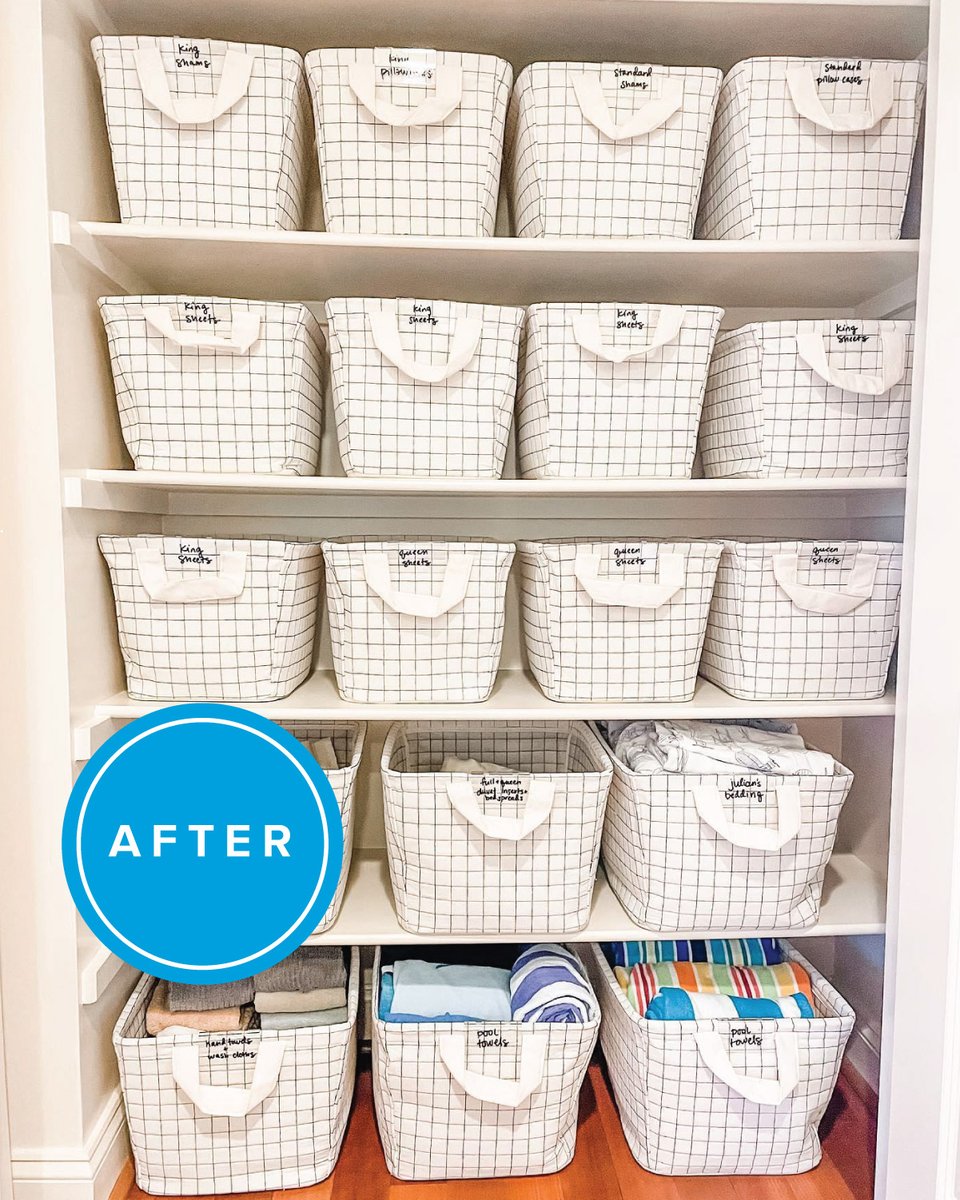 The Container Store on Twitter "An organized linen closet never goes