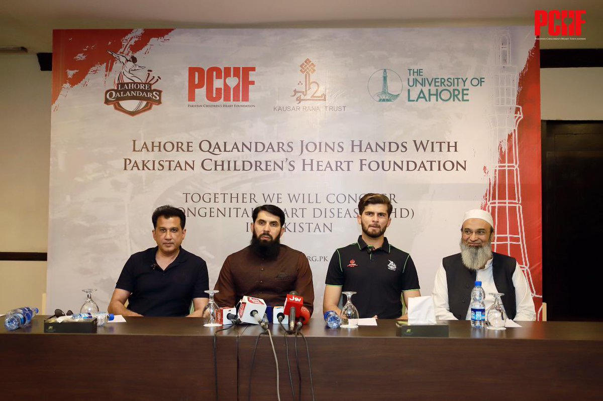 Today was an occasion of great significance for our cause! @CHDHospital #PCHF, dedicated to saving lives of children with #CHD, has joined hands with @lahoreqalandars #Qalandars on our journey to #ConqueringCHD in Pakistan. #QalandarsHaveHeart @captainmisbahpk @SaminaSays