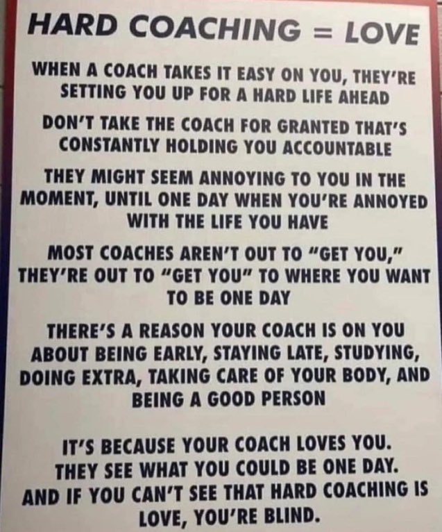 To all the kids I have had the honor to coach ⬇️⬇️ . I hope you understand or one day understand.