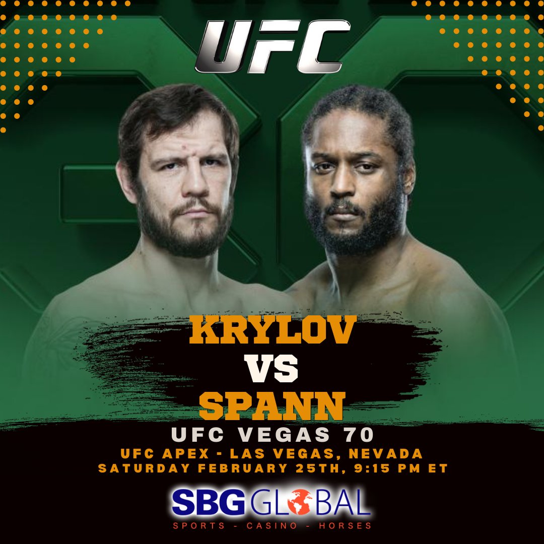 sbgglobal's tweet photo. Nikita Krylov vs. Ryan Spann is the headline bout for UFC Fight Night action on Saturday, February 25.
Get odds & fights card ➡️ https://t.co/6NXsKu9Nvo
#UFC70 #UFC #sbgEU #krylovvsspann #fighting #MMA #MMATwitter #Taekwondo #kickboxing #JiuJitsu #karate #fitness #boxing https://t.co/tUH6EzTU46
