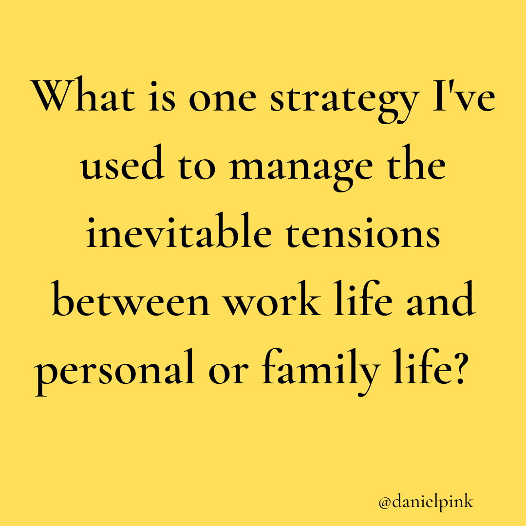 DanielPink's tweet image. Each day this month I’m posing one question — to ponder yourself, discuss with your team, or answer below.
Today's question: