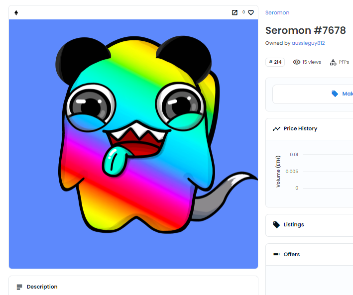 [레전더리 세로몬 판매완료]
방금 미키+상어 🌈레전더리 세로몬이 판매되었습니다ㅎ
 
<a href="/aussieguy_/">Karma</a> 귀여운 세로몬 입양해주셔서 감사합니다
좋은 프로젝트로 보답하겠세로! 

#seromon #NFT #레전더리 #귀여움