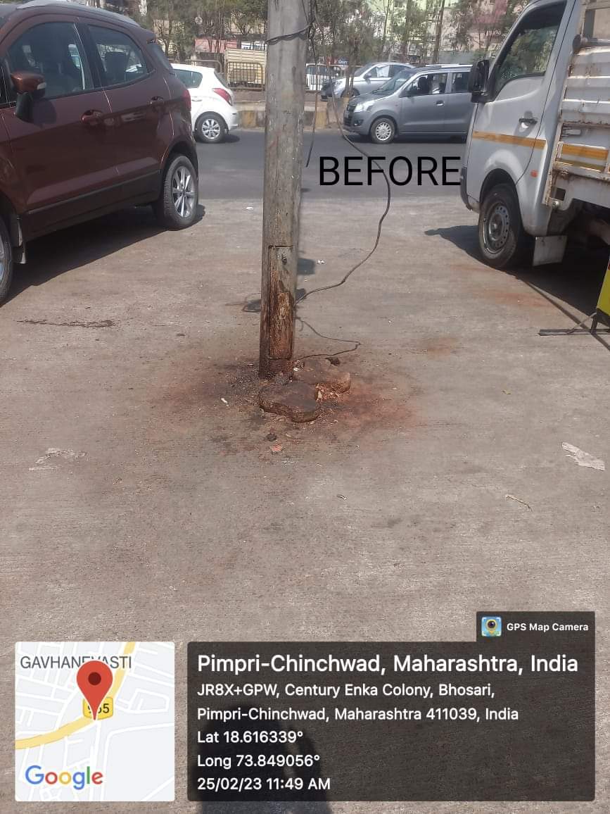 PCMCSarathi's tweet photo. Red spot remediation and beautification following with 'Swachhta ki sapat' held at Enka Colony, Bhosari. #SwachhSurvekshan2023 #SwachhBharatMission #MajhiVasundharaAbhiyan #oathtaking #Swachhat https://t.co/Ej15GIflrd