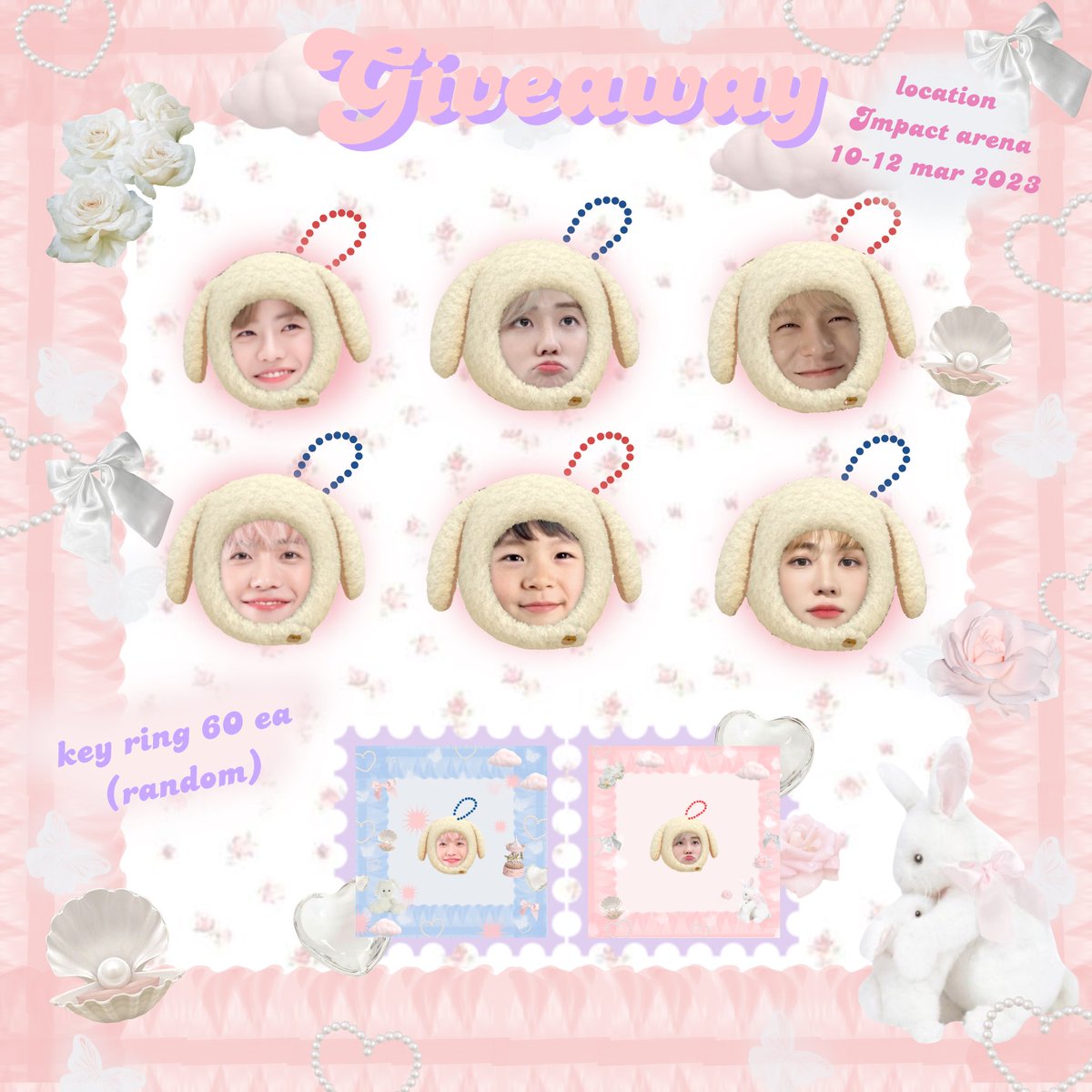 camelliagisy's tweet photo. เเก้บน🥺🤲🏻
✿ᱸ⁎ pls rt &amp; show this tweet ⁎⁺˳

‘giveaway at the dream show 2’
♡ Keyring (random) ✩ 60ea 🌺
♡ jeno &amp; jaemin 🐶🐰 

🗓️ : 10 - 12 march , tba
📍impact arena .* ᱸ⁎👼🏻🤍
#NCTDREAM_THEDREAMSHOW2_in_BKK https://t.co/JZp6FABInj