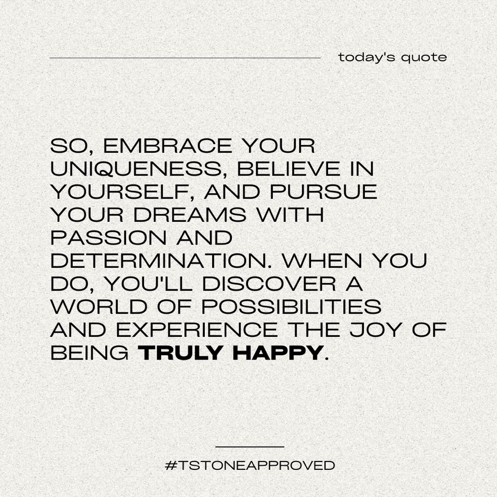 Be yourself. 🫶🏼 #TStoneApproved