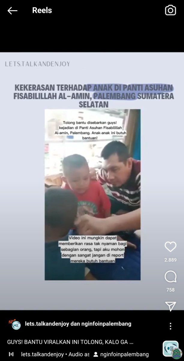💚 skrng buka sosmed apa aja isinya udah gak masuk akal, ini si bapak punya panti asuhan dan suka ngasih kekerasan ke anak2 pantinya di Palembang. 💔💔💔

Cr. tertera di pict