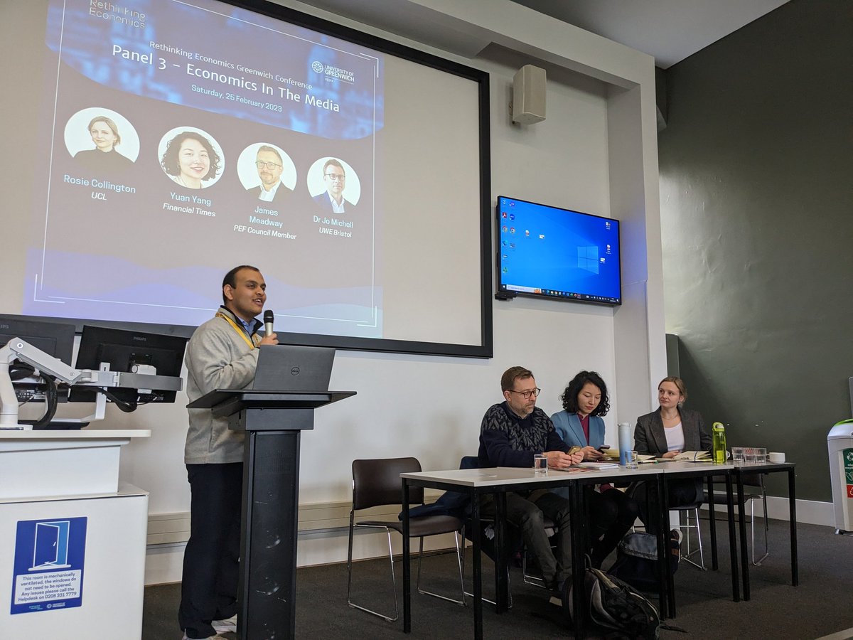 <a href="/pranavbhardi8/">Pranav Bhardi</a>, BSc Economics student at the <a href="/UniofGreenwich/">Uni of Greenwich</a> chairing a fabulous session on economics in the media