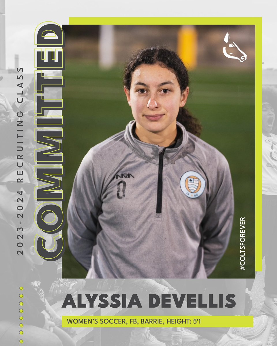 CentennialCOLTS's tweet photo. Colts Nation, join us in welcoming Alyssia Devellis to the squad! 

In the fall, Alyssia will be studying Child Youth Care 

#ColtsForever https://t.co/7llpb4MzNo