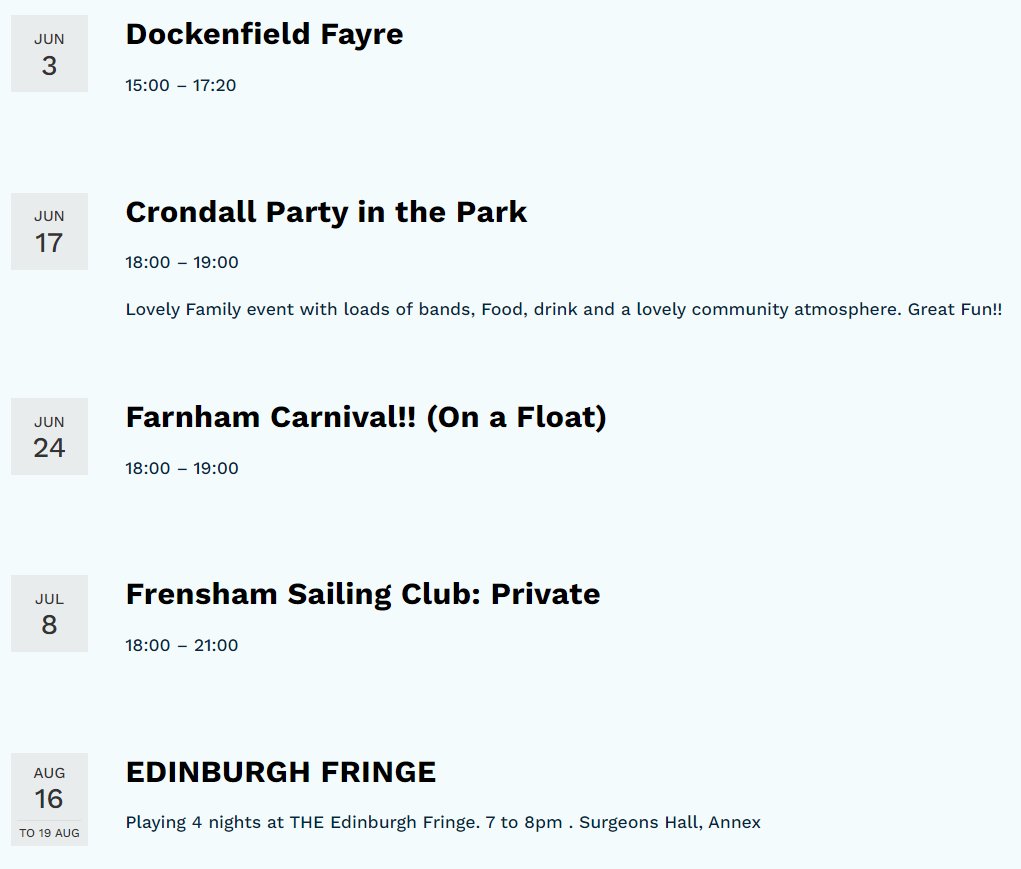 We're getting ready for a summer season of cool jazz.  Current gig list below 🎷🎤🎹🥁🎶🎵🎉#ootb_jazz #OutoftheBlue #jazzmusic #jazzfarnham #edfringe