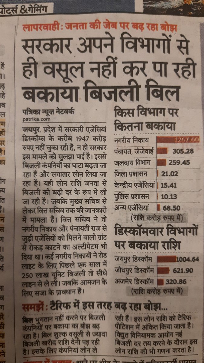 Discoms facing revenue crisis due to non payments of  Govt dues against electricity,hence facing hardship in salary disbursement to employees .