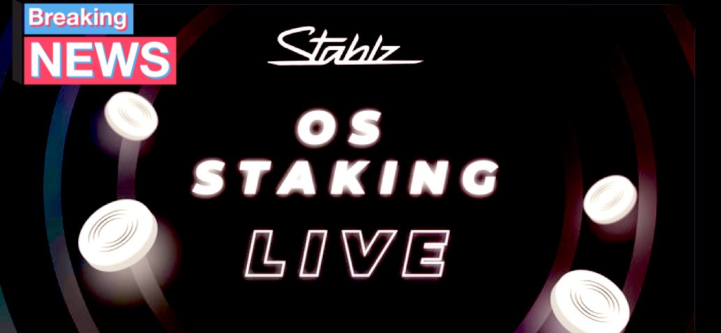 $STABLZ #STABLZ Staking is officially live 💰Website to display vAPR based on the days previous rewards 🗓

Stake your $STABLZ to receive $OS 🔄 Stake your $OS tokens &amp; receive DAILY $USDT rewards✅