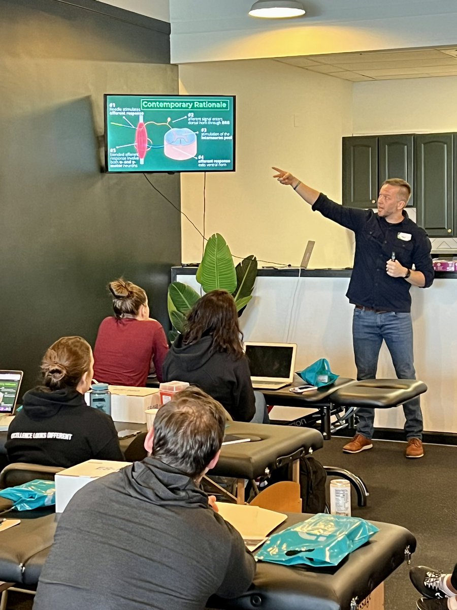 Jeff Moore (@jeffmooredpt) on Twitter photo “It’s not a trigger point interaction, it’s a muscle spindle interaction, but that’s only the beginning. The future of needling heavily leverages the CNS”
Amazing to watch <a href="/DPTwithNeedles/">Paul Killoren PT,DPT</a> blend all the historical needling perspectives into our contemporary rational “It’s not a trigger point interaction, it’s a muscle spindle interaction, but that’s only the beginning. The future of needling heavily leverages the CNS”
Amazing to watch <a href="/DPTwithNeedles/">Paul Killoren PT,DPT</a> blend all the historical needling perspectives into our contemporary rational