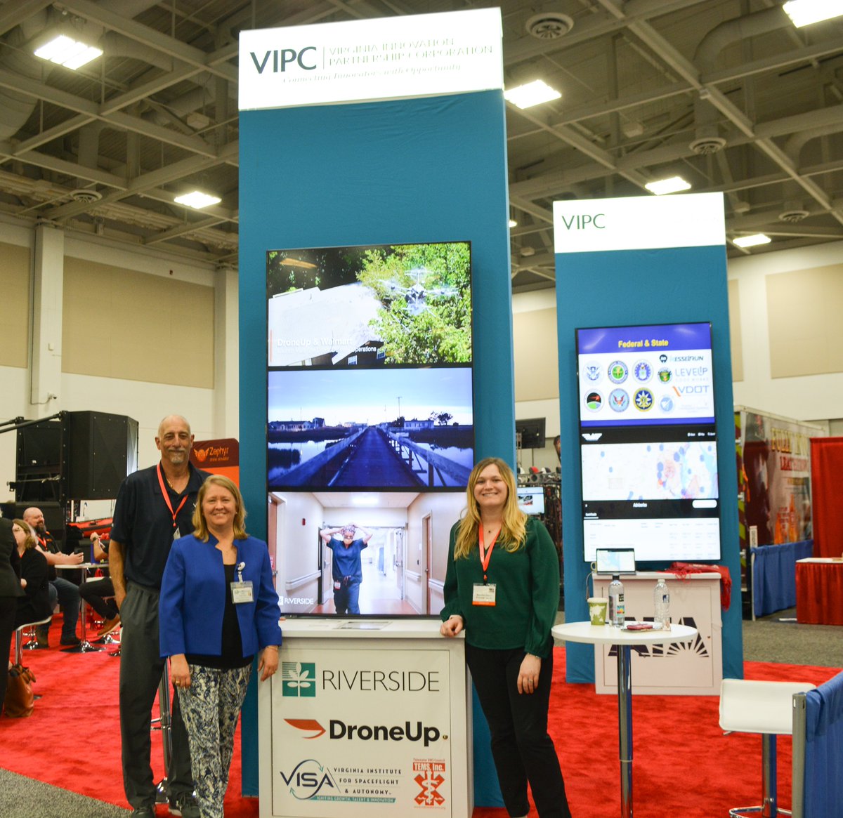 We attended the 2023 Virginia Fire & Rescue Conference at the @VABeachCC this week. We enjoyed speaking to exhibit attendees about an exciting project coming up that involves Riverside Health, DroneUp, VIPC & more. Stay tuned for more on this project.