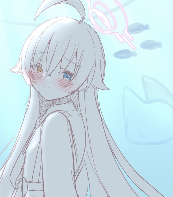 小鳥遊ホシノさんのラフです 