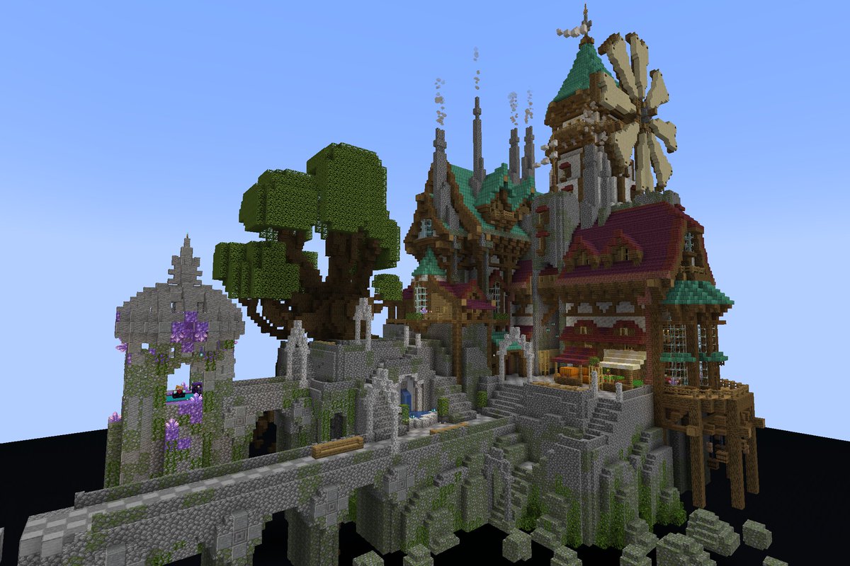 OneManBuilding's tweet image. Fantasy House #Minecraft #minecraft建築コミュ #minecraftbuild