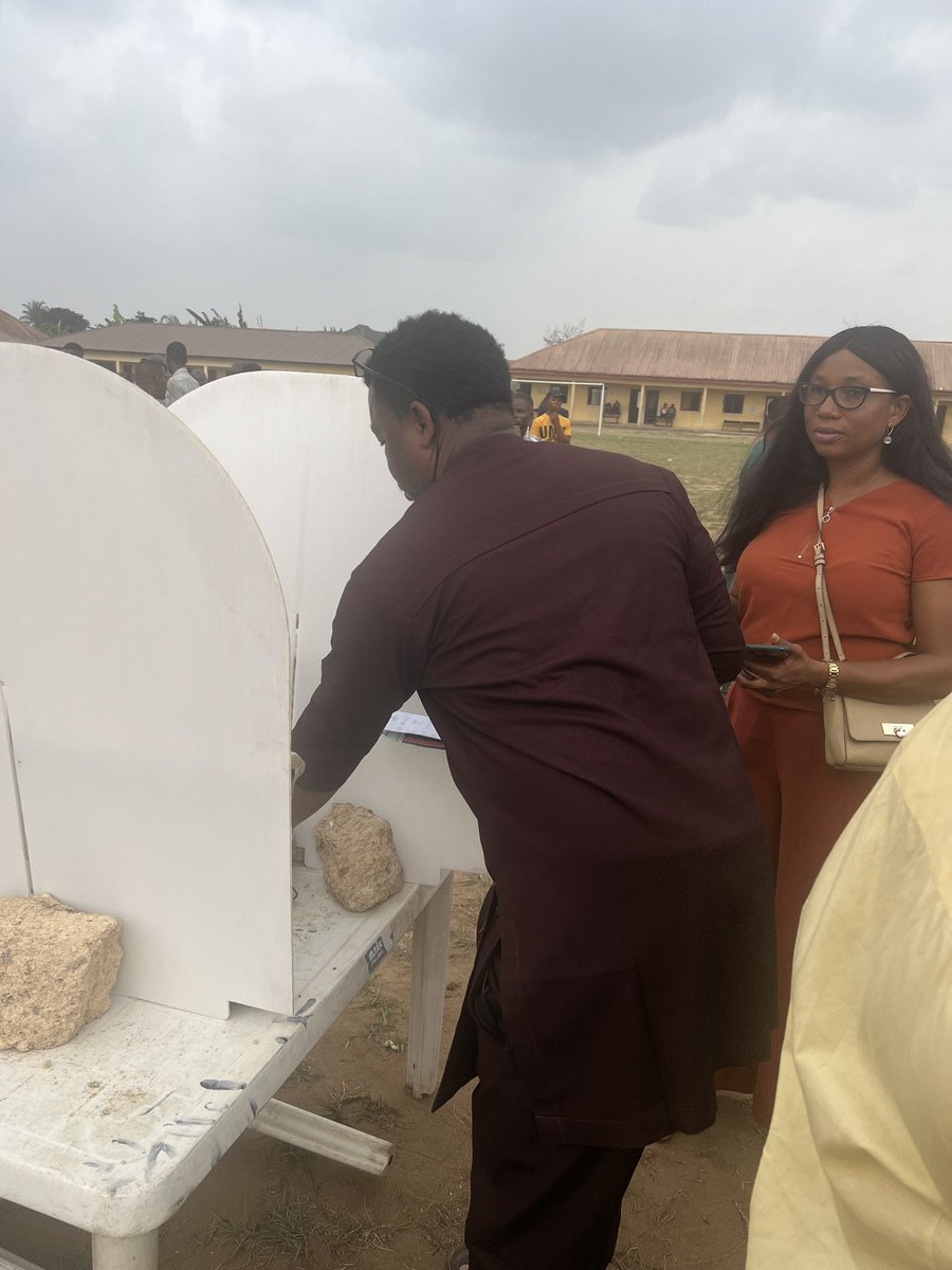 IamPastorSIM's tweet photo. We have used our one vote plus one vote as a couple to join the voices of other well meaning Nigerians in the push for a new Nigeria. It is @PeterObi through and through. https://t.co/YkQJwSO8Q0
