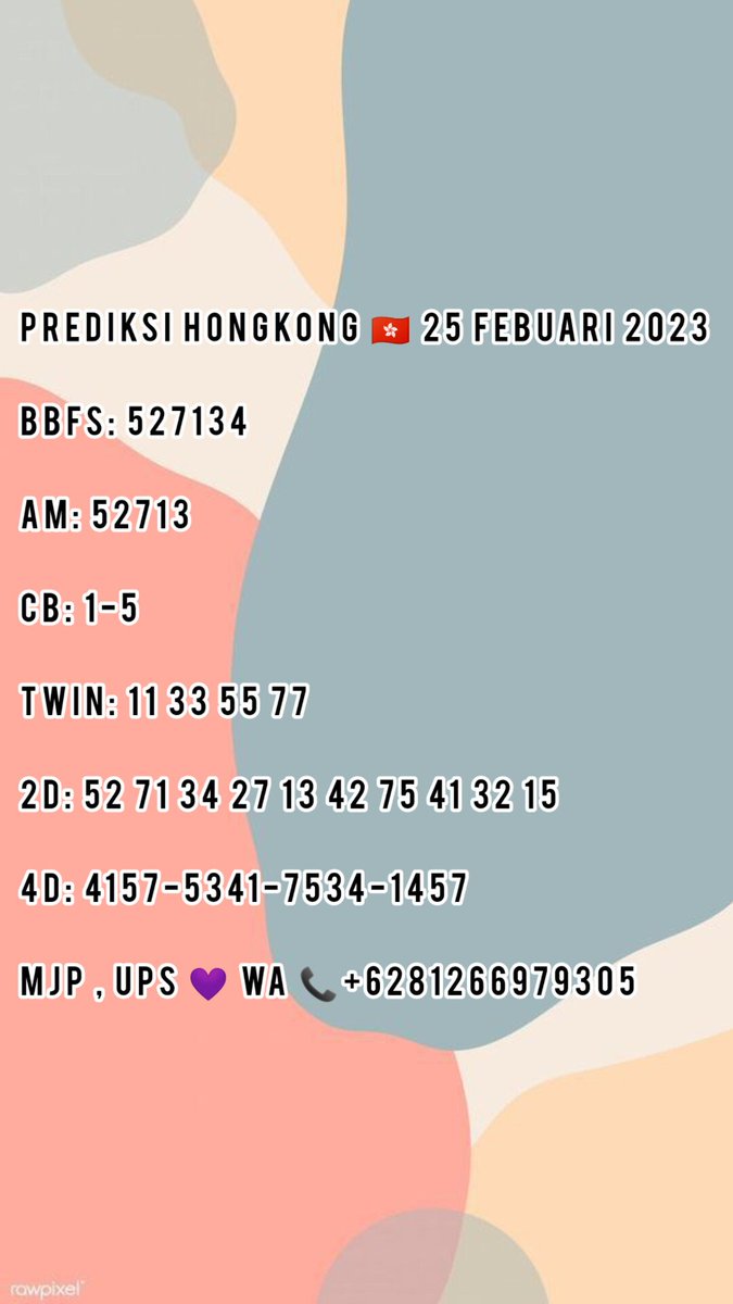 Prediksiqueen's tweet photo. PREDIKSI HONGKONG 🇭🇰 25 FEBUARI 2023

JOIN GRUP PREDIKSI GRATIS BISA LANGSUNG CHAT KE WA 📞+6281266979305

#prediksitogel #prediksihongkong #prediksijitu #prediksihk #prediksihariini #prediksitop #TogeLovers #togelonline #togelhariini #togeljackpot #togeljitu https://t.co/Rzd7QZoKr5