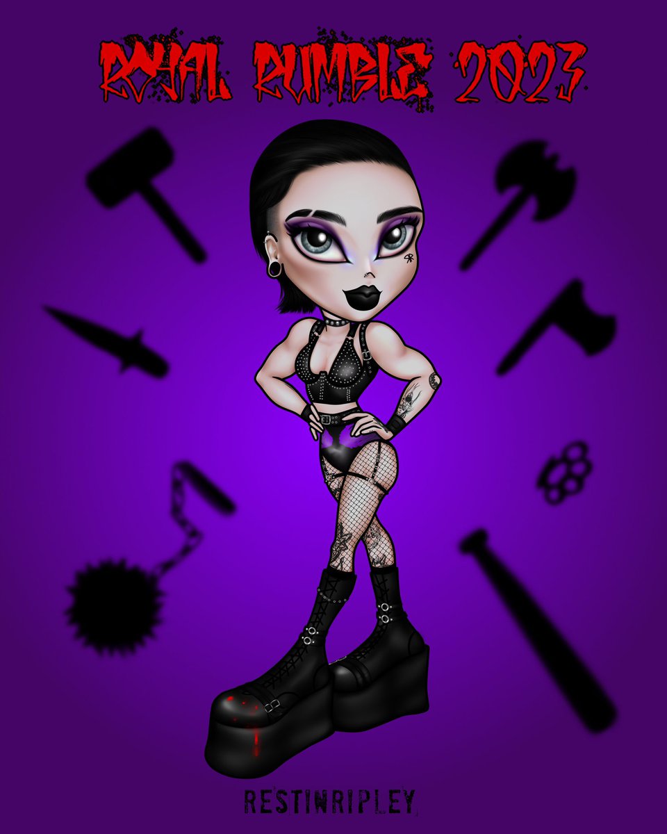 RESTINRIPLEY's tweet photo. a year ago today i found Rhea and I became a WWE fan :) so here is my rumble fanart @RheaRipley_WWE as Bratz doll 🫶♎️ https://t.co/R29OIUFA60