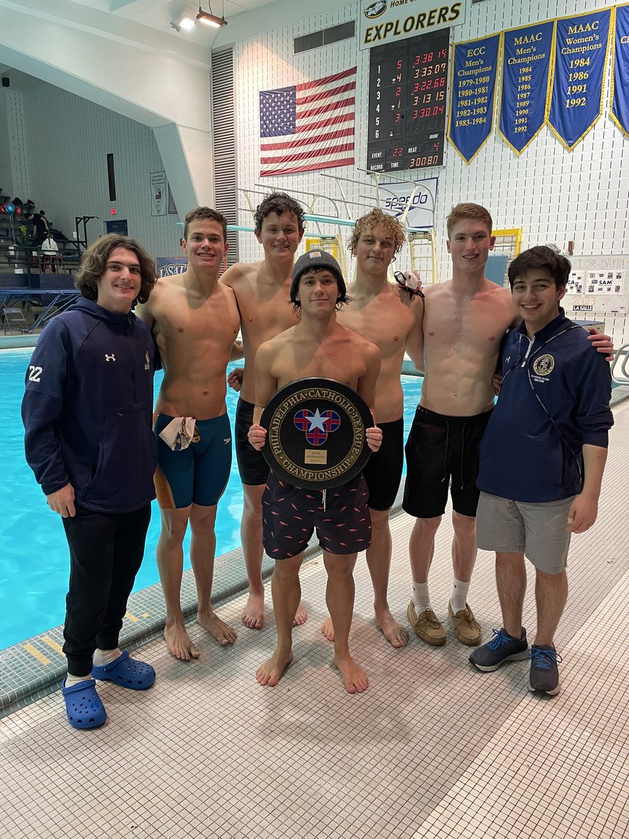 LaSalle_Sports's tweet photo. Congratulations to #LaSalleSwimming on winning its 35th consecutive PCL Championship. Congratulations gentlemen! #HailLaSalle https://t.co/arsC802uNJ