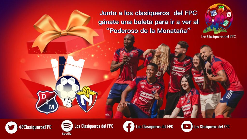 ClasiquerosFPC's tweet image. 🎲⚽️🎫 #SORTEO LOS CLASIQUEROS DEL FPC SORTEAN UNA ENTRADA PARA EL PARTIDO DE VUELTA FASE 2 POR #COPALIBERTADORES 
📅  Miércoles 01 de Marzo 
🏟 ATANASIO GIRARDOT  @DIM_Oficial Vs @elnacionalec 
🎫Occidental baja
CONDICIONES:
1. Darle RT a esta publicación 
Sigue ➡️