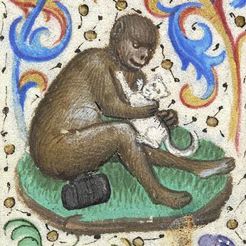 It's that time of year again, happy #internationalhugamedievalist day #medievaltwitter 🥳 If you know a medievalist, celebrate them today with a hug as lovely as this one between this monkey and cat

(<a href="/MorganLibrary/">The Morgan</a> MS M282, f. 123v)