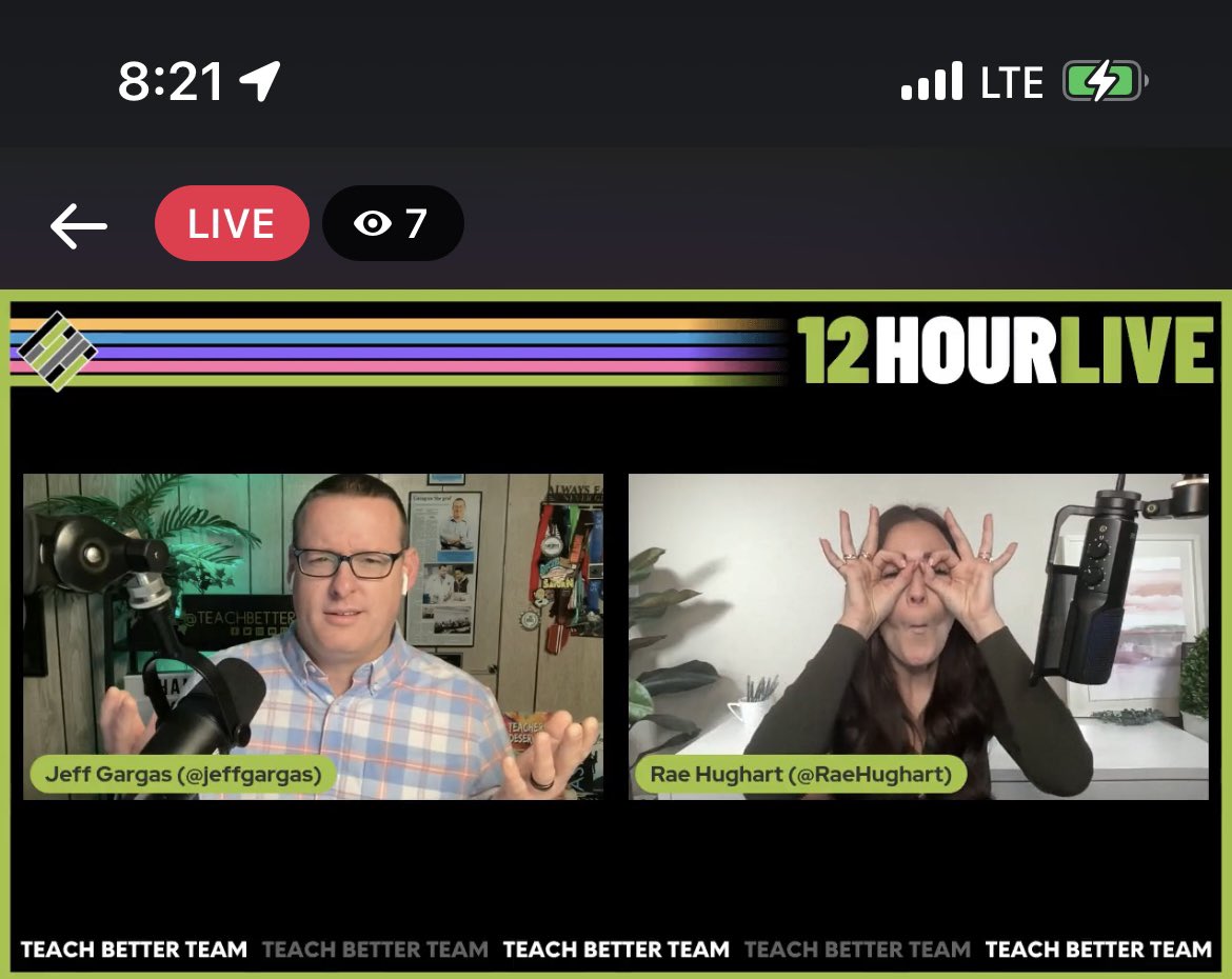 NJacoby311's tweet photo. Educator friends, if you’re not taking advantage of the @teachbetterteam #12hourlive you’re missing out. @jeffgargas @RaeHughart #teachbetter #iteachmath #mtbos https://t.co/a3GPSru9Q5