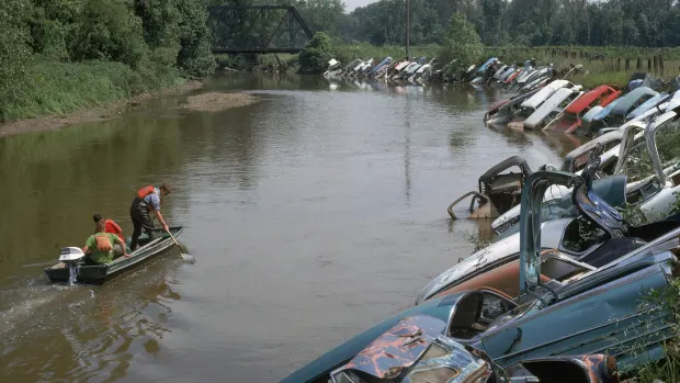 the_transit_guy's tweet photo. Seeing a lot of attacks on the EPA over East Palestine and I just want to remind everyone that before the agency was founded, the Cuyahoga River in Cleveland was so polluted it caught fire multiple times. Since 2019, fish caught in the river are now safe to eat. https://t.co/b1Ac6qwMyp