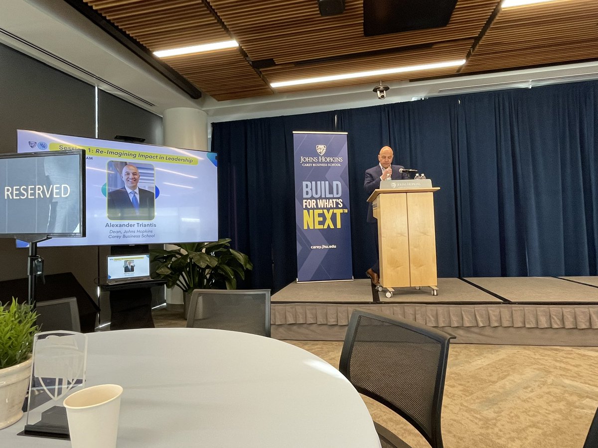 jackspeer1's tweet photo. Happy to be playing a role in @JHUCarey #netimpact conf this morning with Dean Alex Triantis! https://t.co/6tynmD0Tof