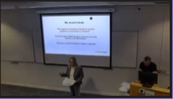 KerrySRichards's tweet photo. Dr Clare Finegan presents her recent study: 'The impact of student suicide on school guidance counsellors in Ireland' #TRUST a key and recurring element: a comfort, and at one stage a challenge. 'I won't rest until I find my own voice.' @ie_ipa #IPAAnalysis #SuicidePrevention https://t.co/GrwaWWWhe7