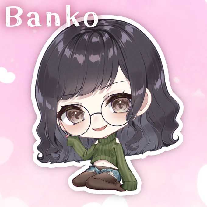 コスプレイヤー『Banko』のスーパーデフォルメキャラクターを描かせていただきました!#えとごと 
