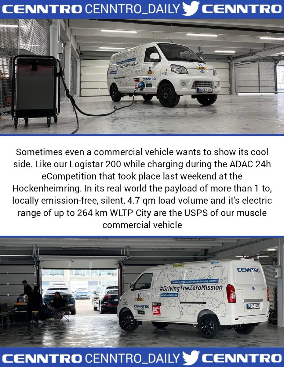 _X_Alex_'s tweet photo. #CENN #CENNTRO $CENN
#AUTONOMOUS #HYDROGEN
#ELECTRICVEHICLES⚡️#EV
#LOGISTAR #LS200
#ADAC #24h #eCompetition
#Europe #EMEA #EVCenter
#Hockenheimring #endurance https://t.co/2ulGlpaJwX