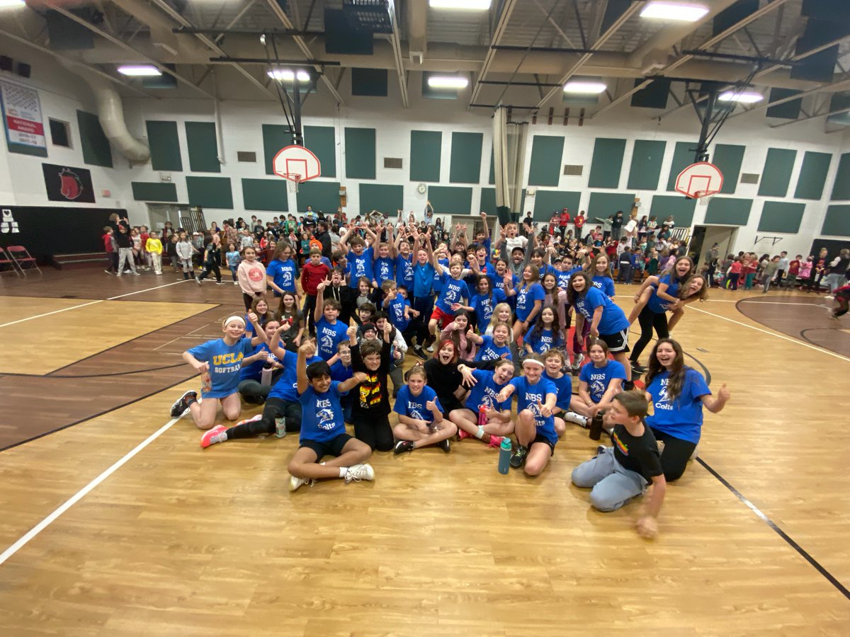 nbes220's tweet photo. Staff student basketball game with 5th grade teams was a great example of #ColtPride and #WeBelong220 The winning 5th graders not only won the game but also our ❤s! @barrington220 @NBSPTO https://t.co/Qy2lMECbXq
