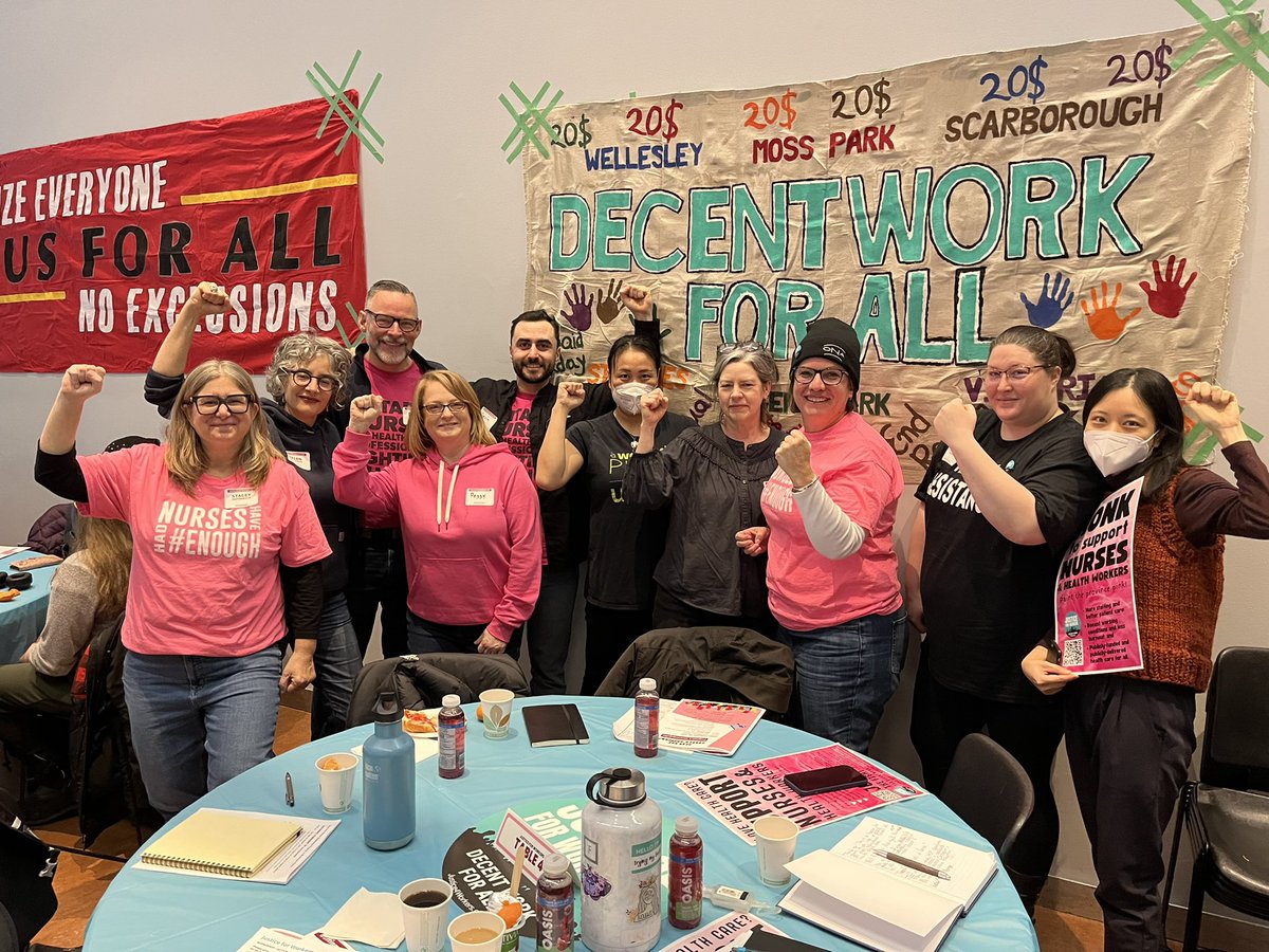 So much #solidarity happening at #BeatTheBosses Boot Camp: teachers and nurses united in the fight for #DecentWorkForAll & #Justice4Workers! #BetterCare #RepealBill124 #FireFord #canlab #onlab #EnoughIsEnoughON