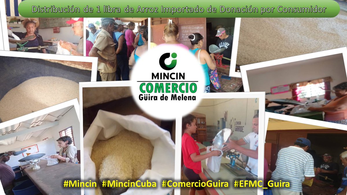 La <a href="/EFComercio_GM/">Empresa Filial de Comercio Guira de Melena</a> informa
que se inició la entrega gratuita de 1 libra de arroz importado por consumidor gratuita en sus unidades
#MejorEsPosible