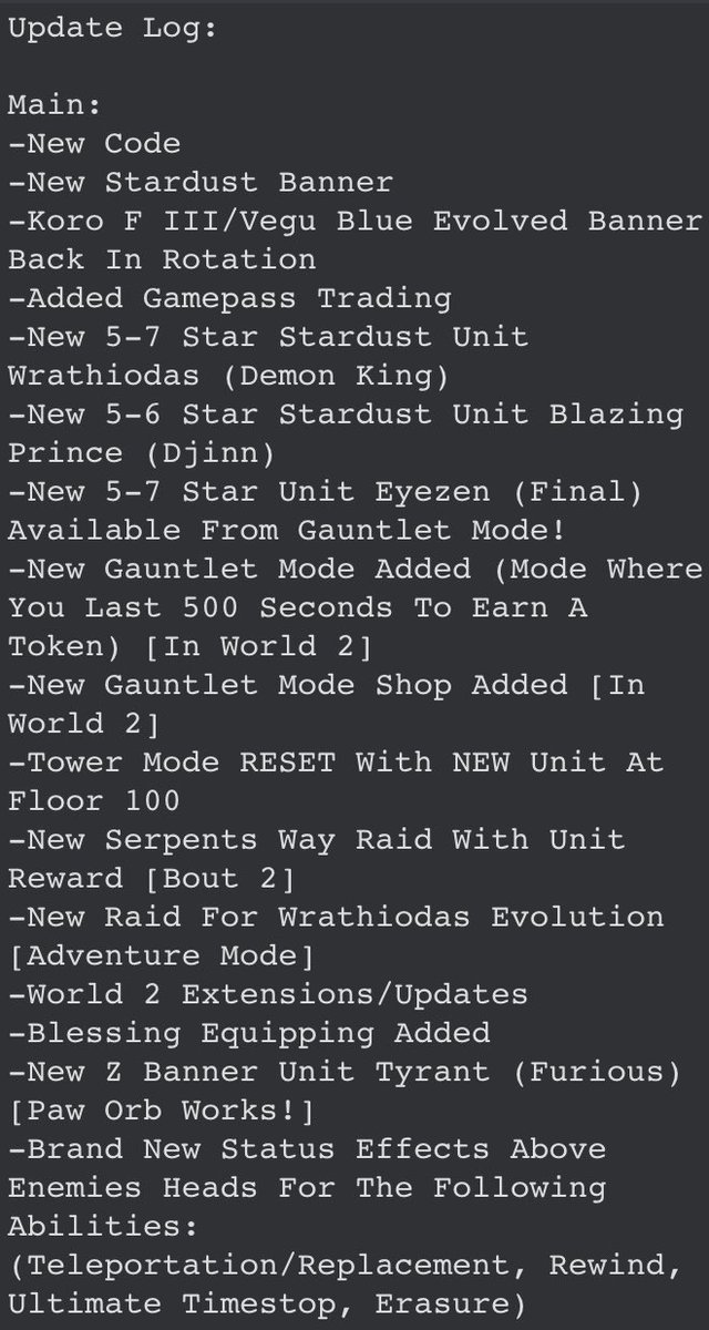 All Star Tower Defense (ASTD) Universe Reset Update Log & Patch Notes - Try  Hard Guides