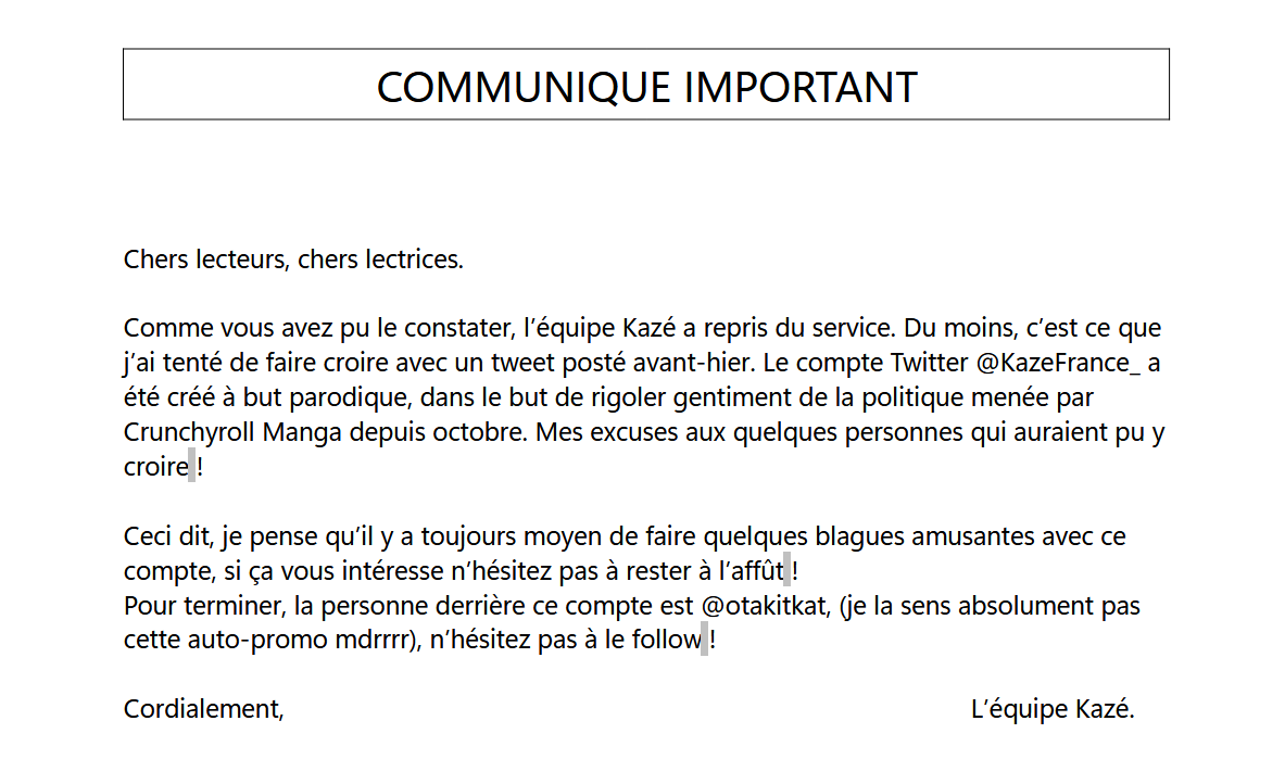Kazé France tweet media